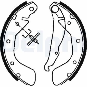 Jeu de mâchoires de frein DELPHI