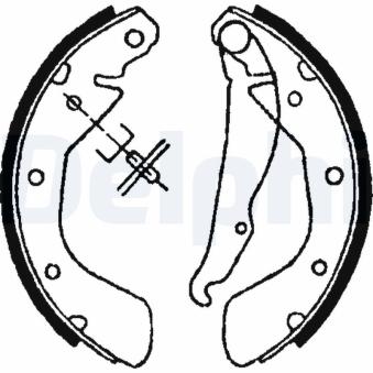 Jeu de mâchoires de frein DELPHI