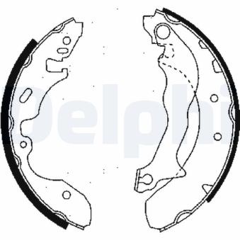 Jeu de mâchoires de frein DELPHI