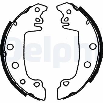 Jeu de mâchoires de frein DELPHI