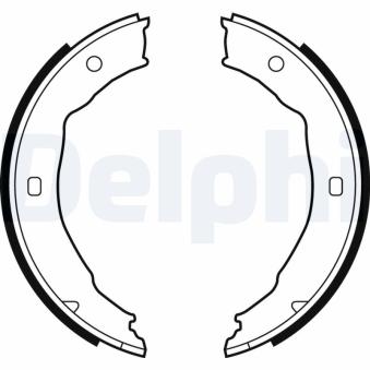 Jeu de mâchoires de frein, frein de stationnement DELPHI LS1881