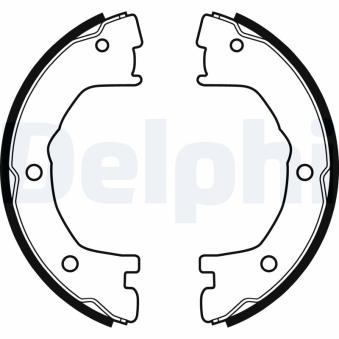 Jeu de mâchoires de frein, frein de stationnement DELPHI LS1919