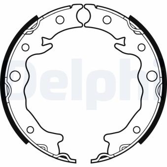 Jeu de mâchoires de frein, frein de stationnement DELPHI LS2089