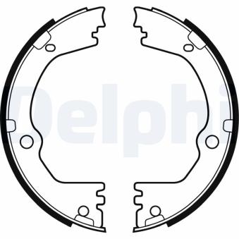 Jeu de mâchoires de frein, frein de stationnement DELPHI LS2090