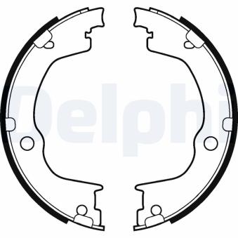 Jeu de mâchoires de frein, frein de stationnement DELPHI LS2106
