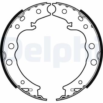 Jeu de mâchoires de frein, frein de stationnement DELPHI LS2125