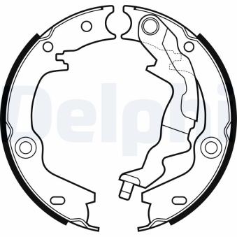 Jeu de mâchoires de frein, frein de stationnement DELPHI LS2161