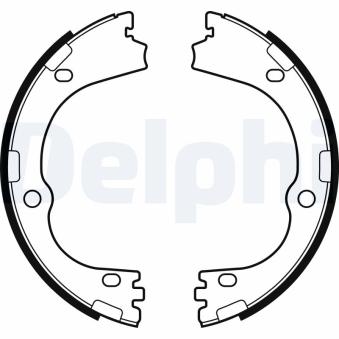 Jeu de mâchoires de frein, frein de stationnement DELPHI LS2166
