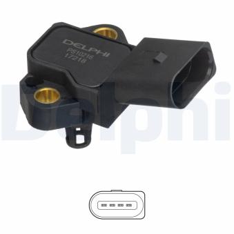 Capteur, pression du tuyau d'admission DELPHI PS10216