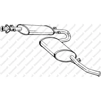 Silencieux arrière BOSAL 283-411