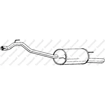 Silencieux arrière BOSAL 283-459