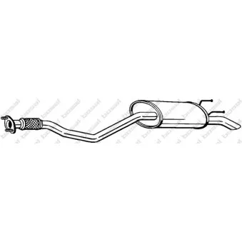 Silencieux arrière BOSAL 283-667