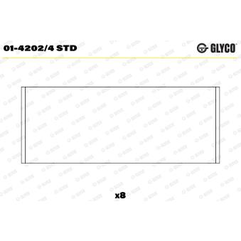Coussinet de bielle GLYCO 01-4202/4 STD