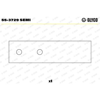 Coussinet de palier, bielle GLYCO 55-3729 SEMI