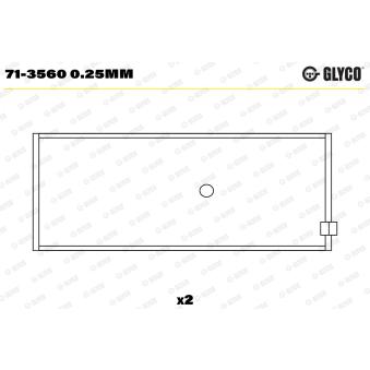 Coussinet de bielle GLYCO 71-3560 0.25mm