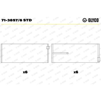 Coussinet de bielle GLYCO 71-3857/6 STD
