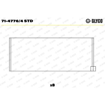 Coussinet de bielle GLYCO 71-4776/4 STD
