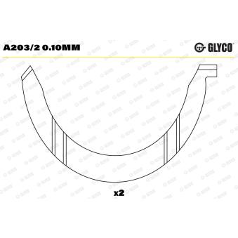 Rondelle d'écartement, vilebrequin GLYCO