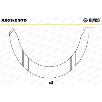 Rondelle d'écartement, vilebrequin GLYCO