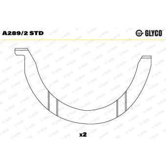 Rondelle d'écartement, vilebrequin GLYCO