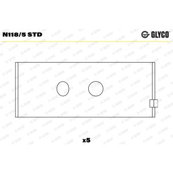 Support d'arbre à came GLYCO N118/5 STD
