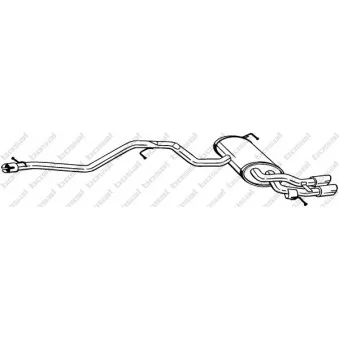 Silencieux arrière BOSAL 286-363