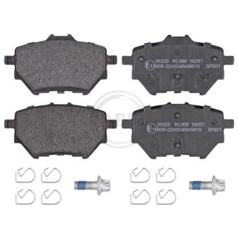 Jeu de 4 plaquettes de frein arrière A.B.S.