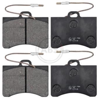 Jeu de 4 plaquettes de frein avant A.B.S.
