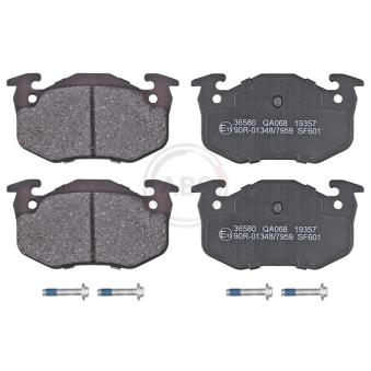 Jeu de 4 plaquettes de frein arrière A.B.S.