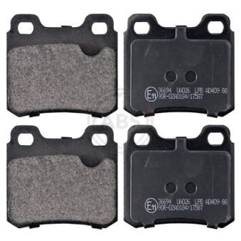 Jeu de 4 plaquettes de frein arrière A.B.S.