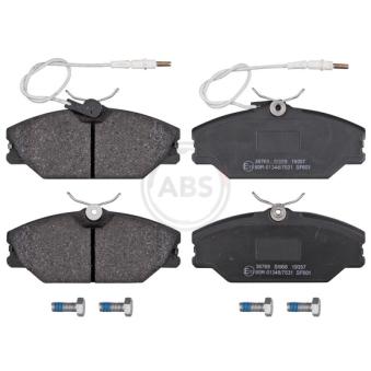 Jeu de 4 plaquettes de frein avant A.B.S.