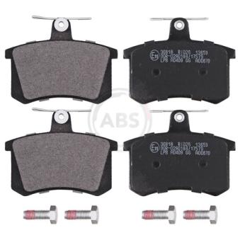 Jeu de 4 plaquettes de frein arrière A.B.S.
