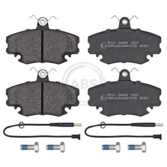 Jeu de 4 plaquettes de frein avant A.B.S.