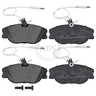 Jeu de 4 plaquettes de frein avant A.B.S.