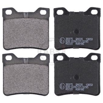 Jeu de 4 plaquettes de frein arrière A.B.S.