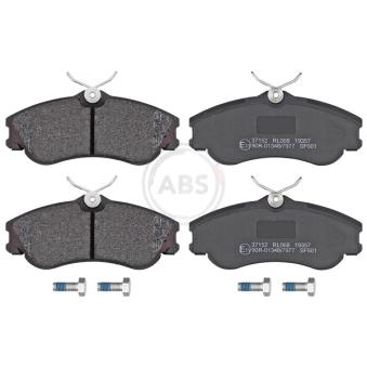 Jeu de 4 plaquettes de frein avant A.B.S.