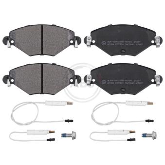 Jeu de 4 plaquettes de frein avant A.B.S.