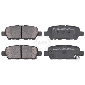 Jeu de 4 plaquettes de frein arrière A.B.S.