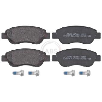 Jeu de 4 plaquettes de frein avant A.B.S.