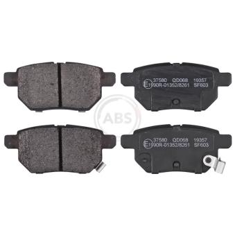 Jeu de 4 plaquettes de frein arrière A.B.S.