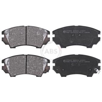 Jeu de 4 plaquettes de frein avant A.B.S.