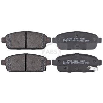 Jeu de 4 plaquettes de frein arrière A.B.S.