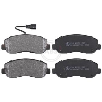 Jeu de 4 plaquettes de frein avant A.B.S.