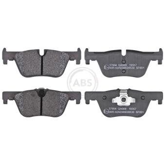 Jeu de 4 plaquettes de frein arrière A.B.S.