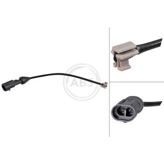 Contact d'avertissement, usure des plaquettes de frein A.B.S.