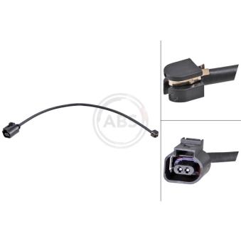 Contact d'avertissement, usure des plaquettes de frein A.B.S.