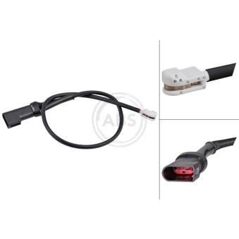 Contact d'avertissement, usure des plaquettes de frein A.B.S.