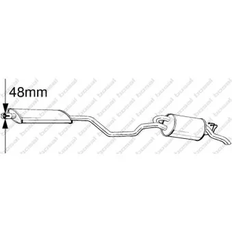 Silencieux arrière BOSAL 287-541