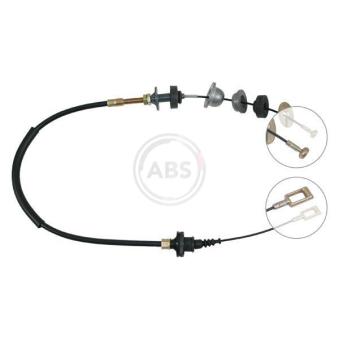 Tirette à câble, commande d'embrayage A.B.S.