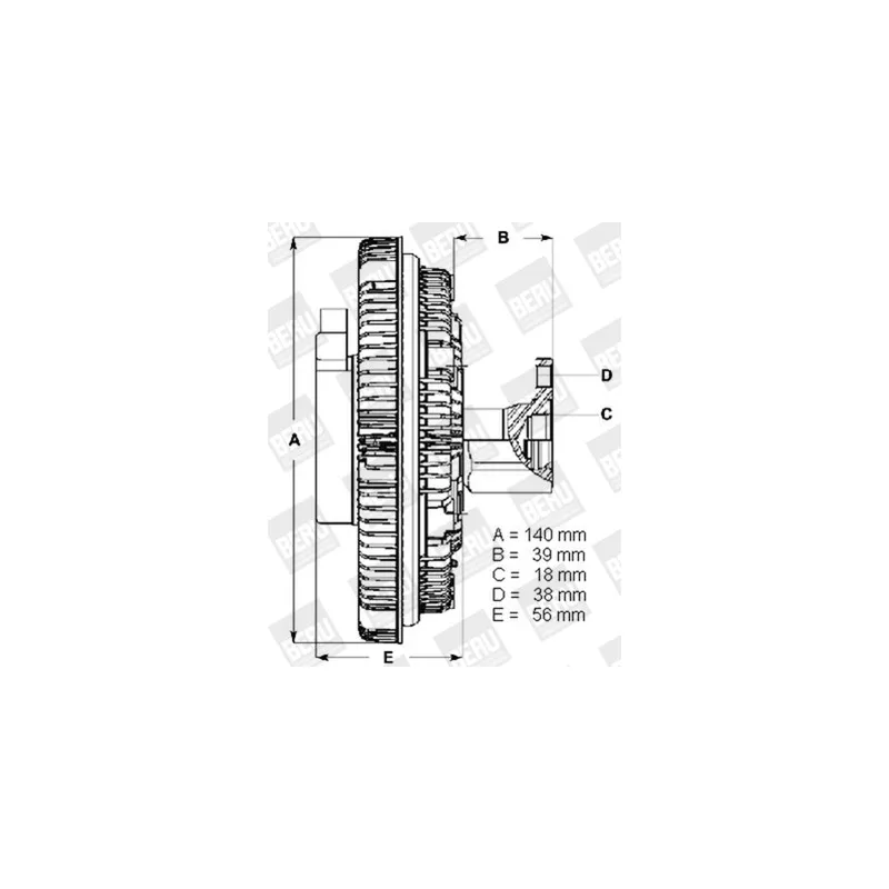 Embrayage, ventilateur de radiateur BERU LK001